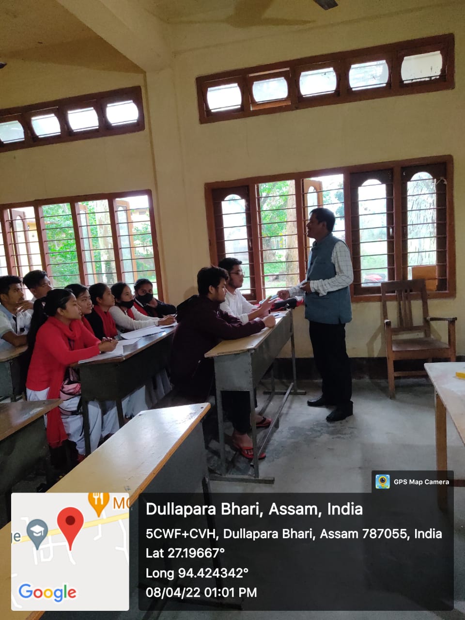 Dr. Mridul Buragohain, Assistant Professor of Chemistry Dept. of Lakhimpur Girls College Taking Class as a Part of Faculty Exchange Initiative