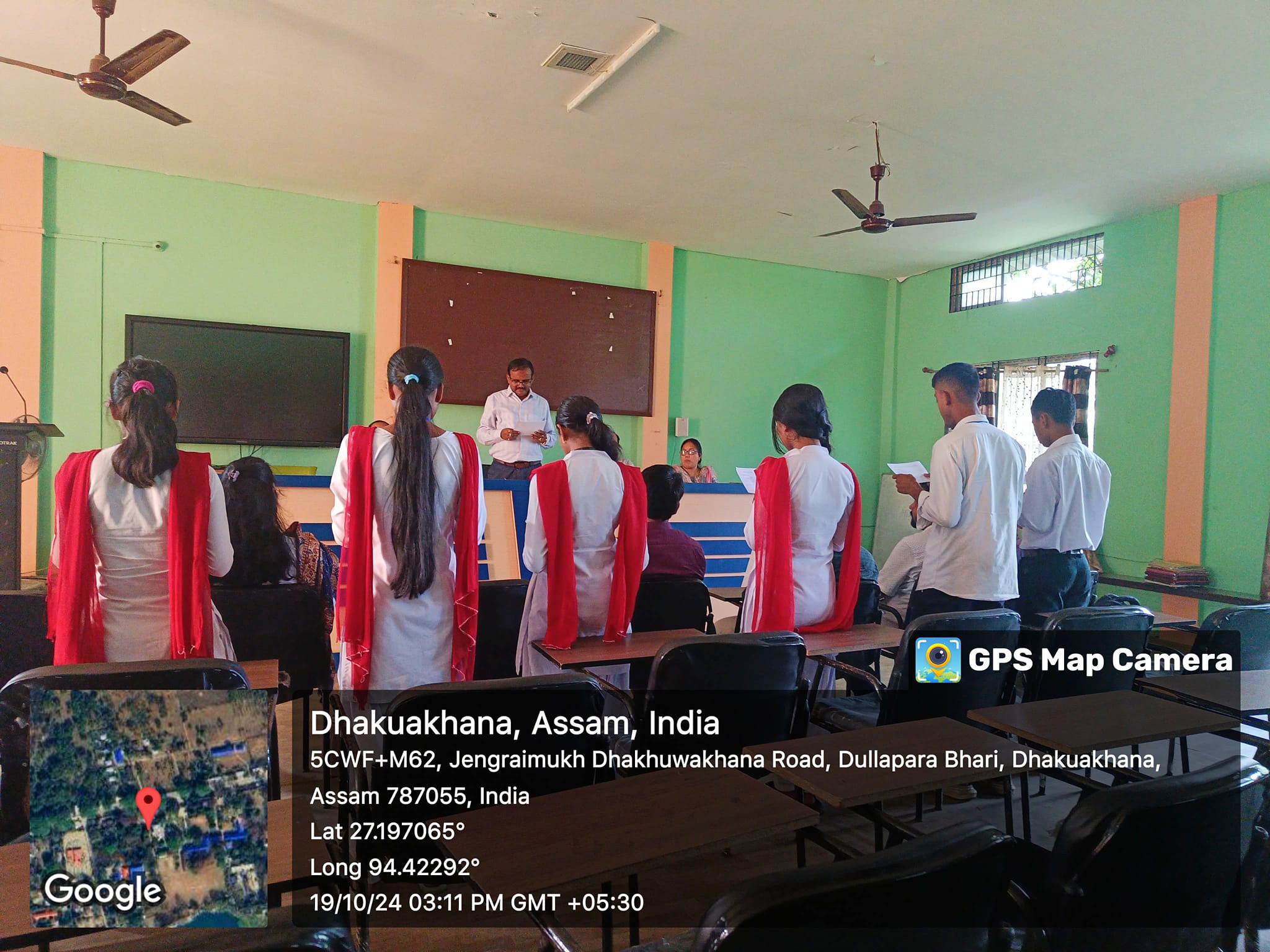 Oath Taking Ceremony of Newly Elected Student Union Council of Dhakuakhana College (Autonomous)