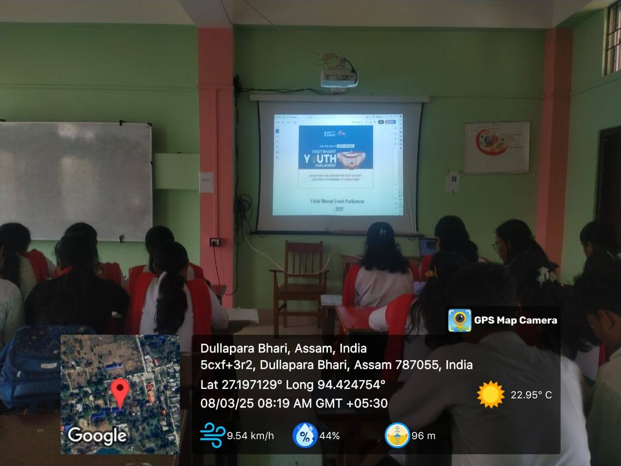 Demonstration on Registration of Viksit Bharat Youth Parliament by Students