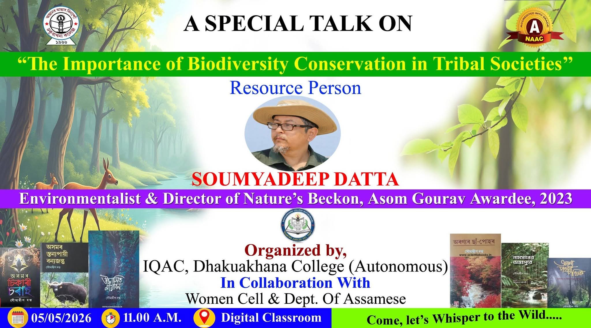A Special Talk on the Importance of Biodiversity Conservation in Tribal Societies