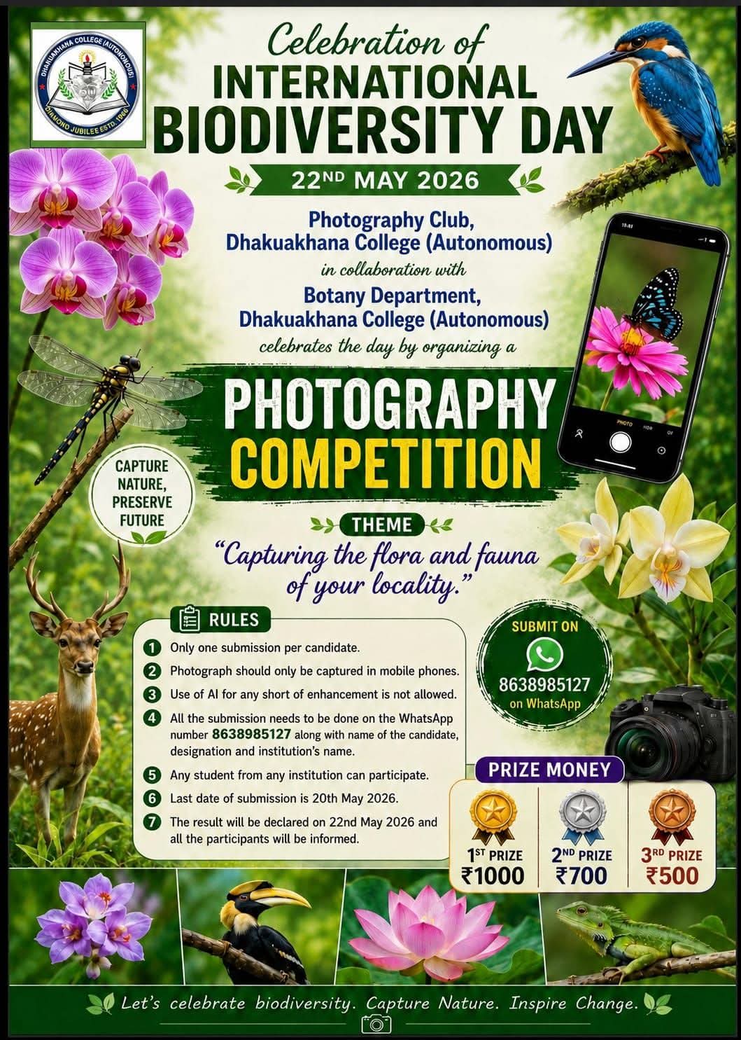 Photography Competition on the occasion of International Biodiversity Day